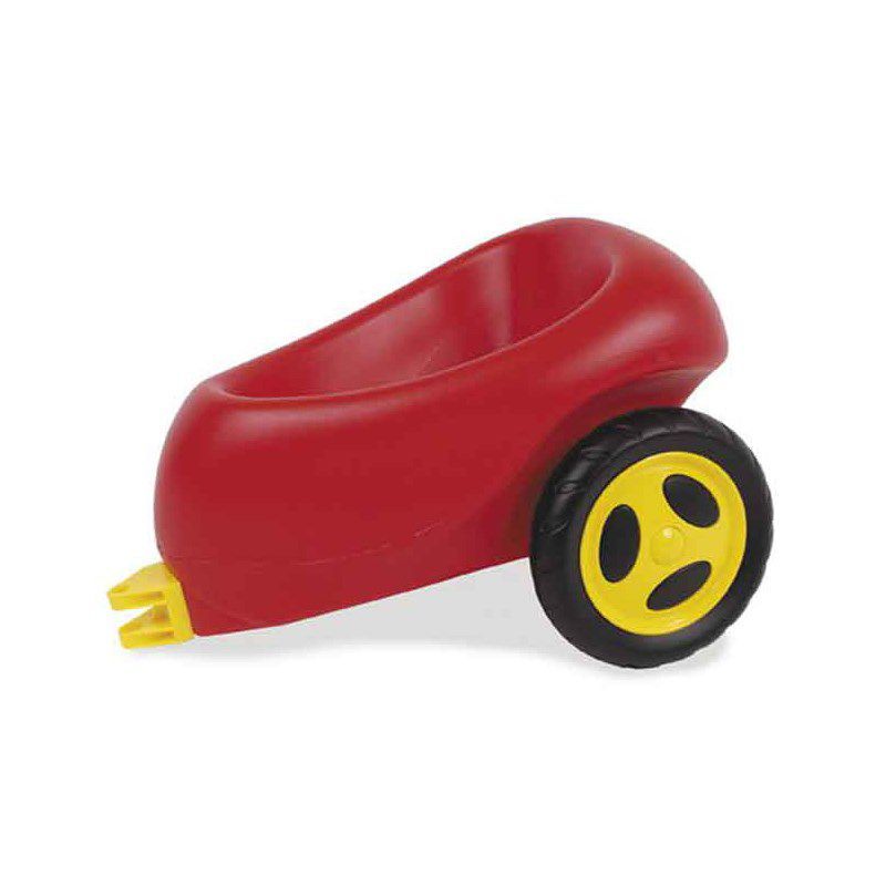 Anhænger med gummihjul til scooter. Passer til Dantoys 
køretøj. Sæt den bag på. Put ting i vognen. Kan bruges til leg 
i haven eller vejen. 